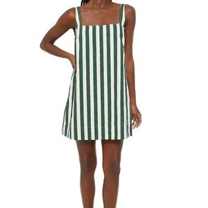 Tuckernuck Green and White Striped Mini Dress